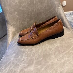 Salvatore Ferragamo Tan Leather Loafers